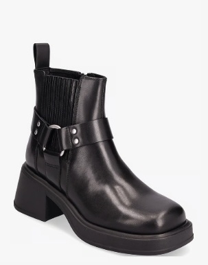 VAGABOND Dames Lederen Enkellaarzen, zwart