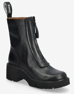 Camper Dames Lederen Enkellaarzen, zwart