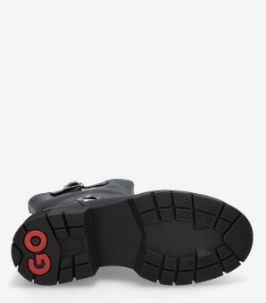 HUGO Dames Lederen Enkellaarzen, zwart