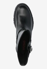 HUGO Dames Lederen Enkellaarzen, zwart