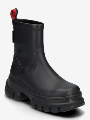 Tommy Hilfiger Dames Chelsea Enkellaarzen, zwart