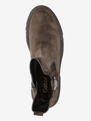 Gabor Chelsea Dames Suède Enkellaarzen, donkerbruin