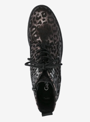 Gabor Chelsea Dames lederen Veterlaarzen, zwart