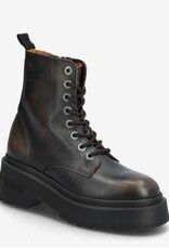 Tommy Hilfiger Lace Up Leather Dames Enkellaarzen, bruin