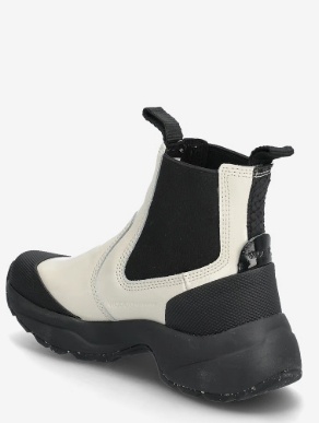 WODEN Dames Lederen Waterproof Enkellaarzen, zwart