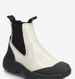 WODEN Dames Lederen Enkellaarzen, zwart