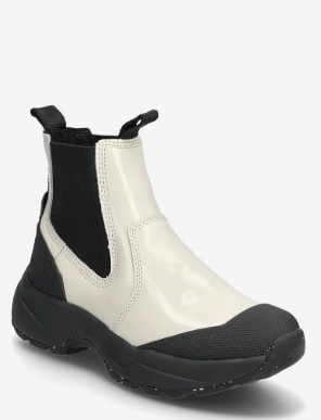 WODEN Dames Lederen Waterproof Enkellaarzen, zwart