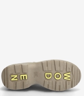 WODEN Dames Suède Waterproof Enkellaarzen, grijs