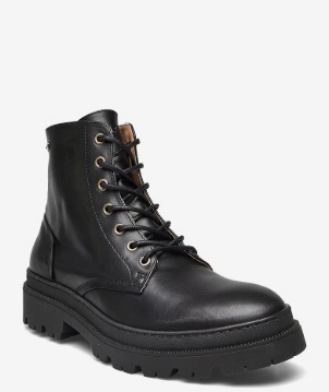 Sneaky Steve Heren Lederen Veterschoenen, zwart
