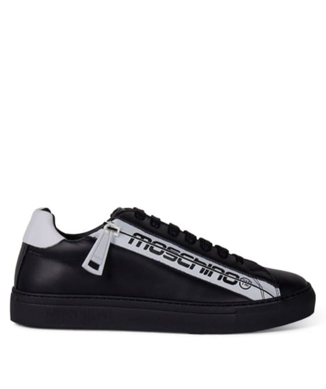 Moschino  Heren Lederen Sneakers, zwart