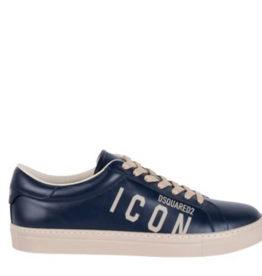 Moschino Lederen Sneakers, blauw