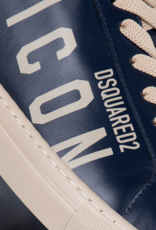 Moschino Heren Lederen Sneakers, blauw