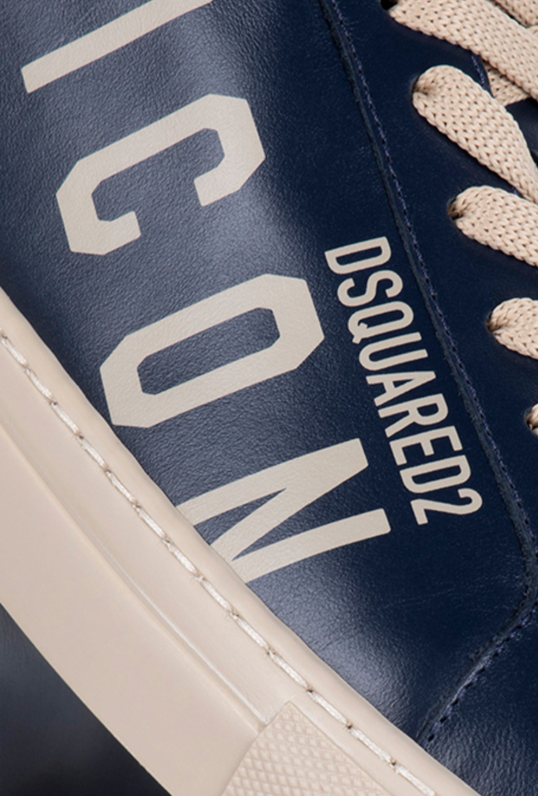 Moschino Heren Lederen Sneakers, blauw