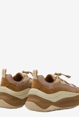 Moon Boot Dames Lederen Chunky Sneakers, bruin