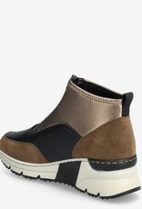 Rieker Dames Chunky Hoge sneakers, bruin
