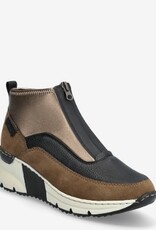 Rieker Dames Chunky Hoge sneakers, bruin