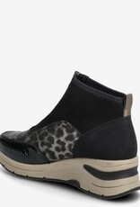 Rieker Dames Chunky Hoge sneakers, zwart