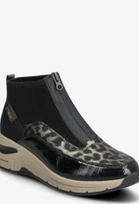 Rieker Dames Chunky Hoge sneakers, zwart