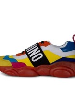 MOSCHINO Bubble Teddy Lederen Sneakers. geel