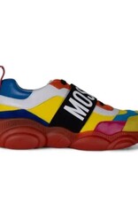 MOSCHINO Bubble Teddy Lederen Sneakers. geel