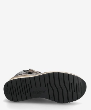Gabor Dames Lederen Hoge Sneakers, taupe