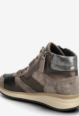 Gabor Dames Lederen Hoge Sneakers, taupe
