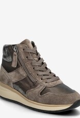 Gabor Dames Lederen Hoge Sneakers, taupe