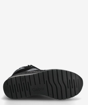 Gabor Dames Lederen Hoge Sneakers, zwart