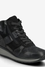 Gabor Dames Lederen Hoge Sneakers, zwart