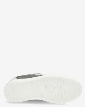 Zadig & Voltaire Dames  CHUNKY Canvas Sneakers, zilver