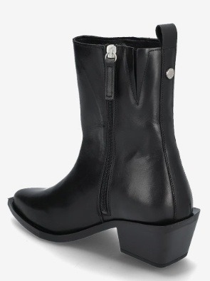 Steve Madden Dames Lederen Enkellaarzen, zwart