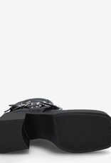 Steve Madden Dames Lederen Enkellaarzen, zwart