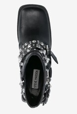 Steve Madden Dames Lederen Enkellaarzen, zwart