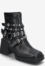 Steve Madden Dames Lederen Enkellaarzen, zwart
