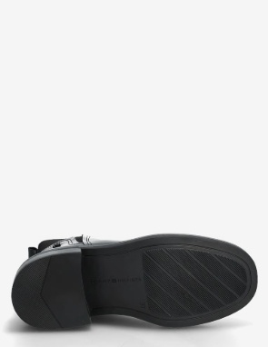 Tommy Hilfiger Dames Chelsea Lederen Enkellaarzen, zwart