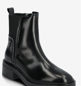 Tommy Hilfiger Chelsea Lederen Enkellaarzen, zwart