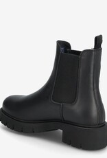 Tommy Hilfiger Dames Chelsea Leren Enkellaarzen, zwart