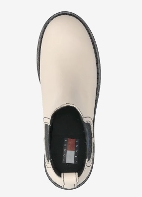 Tommy Hilfiger Dames Chelsea Leren Enkellaarzen, gebrokenwit