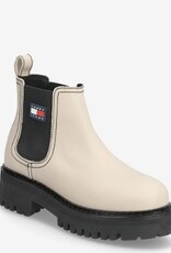 Tommy Hilfiger Dames Chelsea Leren Enkellaarzen, gebrokenwit