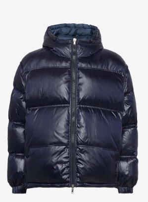 Filippa K Dames Dons Gewatteerde Winterjas, blauw