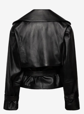 HUGO Oxus Dames Leren  jas, zwart