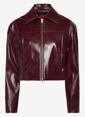 HUGO Dames Leren  jas, paars