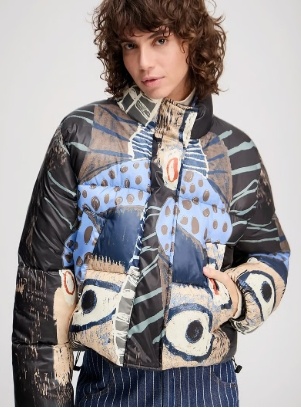 Munthe Dames Dons Gewatteerde Winterjas, zwart