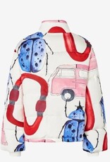 STINE GOYA Dames Dons Gewatteerde Winterjas, wit