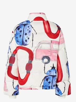 STINE GOYA Dames Dons Gewatteerde Winterjas, wit