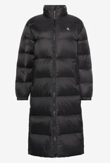 Calvin Klein Jeans Dames Lange Gewatteerde Winterjas, zwart
