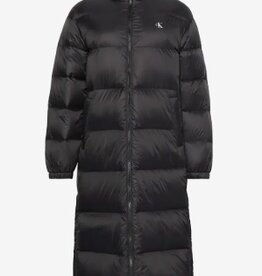 Calvin Klein Jeans Lange Gewatteerde Winterjas, zwart