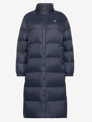 Calvin Klein Jeans Dames Lange Gewatteerde Winterjas, blauw