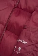 Calvin Klein Jeans Dames Gewatteerde Winterjas, bordeauxrood