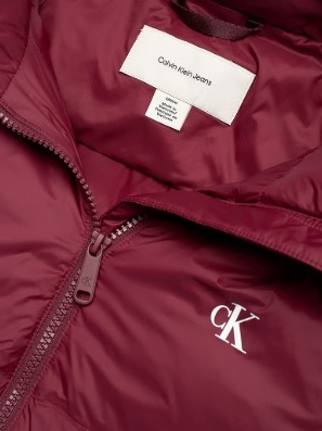 Calvin Klein Jeans Dames Gewatteerde Winterjas, bordeauxrood